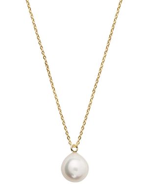 Ora Pearls Pearl Fine Chain Necklace - Metallic