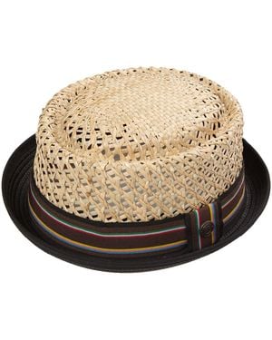 Dasmarca Hats Neutrals Dasmarca Jake Summer Telescope Crown Lightweight Seagrass Breathable Mod Style Straw Porkpie Hat - Natural