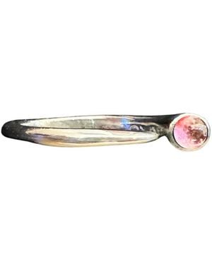 Aki Roc Jewelry Open Ring Tourmaline -Sterling - White