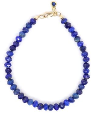 Shar Oke Lapis Lazuli & Cubic Zirconia Beaded Bracelet - Blue