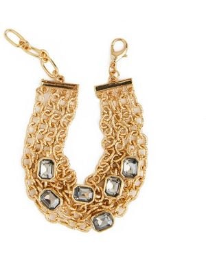 Saachi Crystal Cascade Chain Bracelet - Metallic