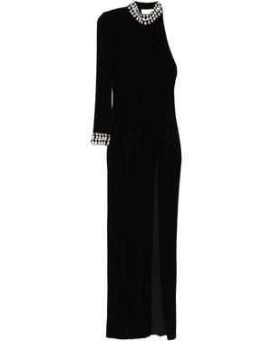 Nissa Backless Velvet Maxi Dress - Black