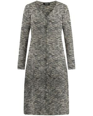 Known Supply Button Up Midi Long Sleeve Dress - Grey