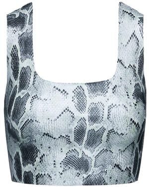 Commando Faux Leather Crop Top - Blue