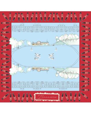 BANNIERE London Silk Scarf - Blue