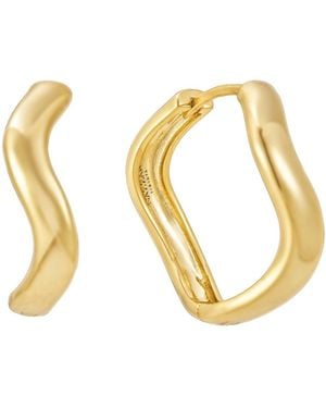 Nazzar Wave Hoop Earrings - Metallic