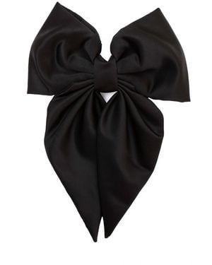 RainSisters Hair Bow Clip Satin - Black