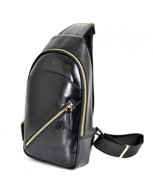 DAVID WEJ Smooth Leather Shoulder Backpack – - Black