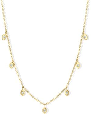 Jewelbird Diamond Eye Chain Necklace - Metallic