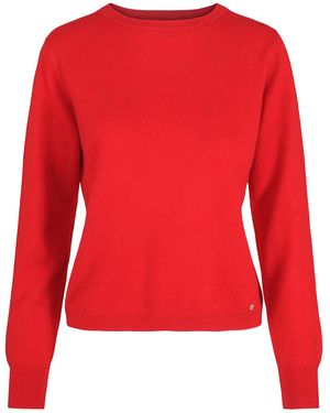 tirillm Sasha Basic Cashmere Pullover With Round Neck - Red