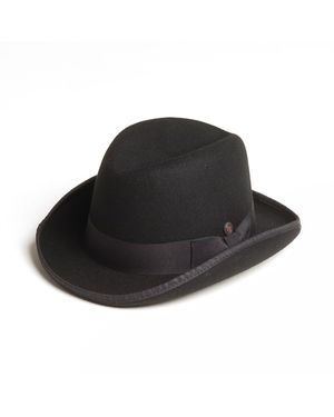 Dasmarca Hats Dasmarca Hudson Hard Wool Felt Cowboy Style Hat - Black