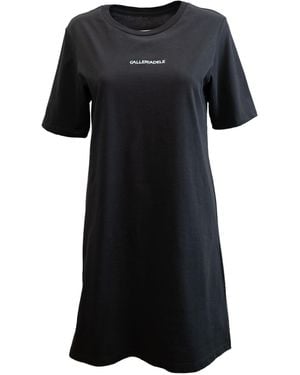 Galleriadele The Short-Sleeve Logo T-Shirt Dress - Black