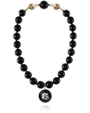 Saule Label Lola Onyx Necklace - Black