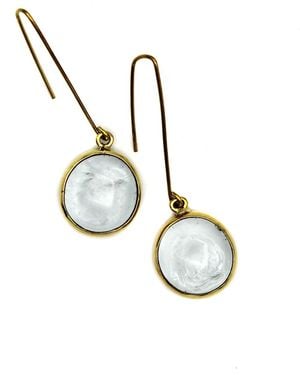 Lala Salama Glass Droplet Earrings - Metallic