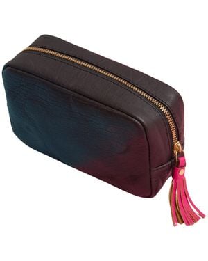 VIDA VIDA Leather Make-Up Bag With Tassel - Blue
