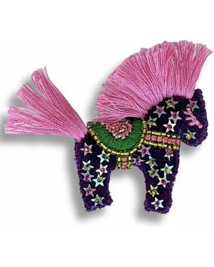 VETKA Handmade Horse Brooch- Star - Pink