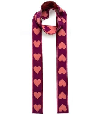 INGMARSON Heart Wool & Cashmere Thin Scarf - Red