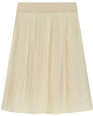 Rave on Trend Tan Pleated Skirt - Natural