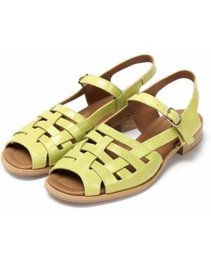 Naguisa Flat Sandals - Yellow