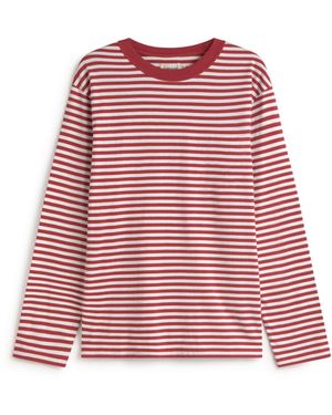 Thinking Mu Striped Emilio Long-Sleeve T-Shirt - Red