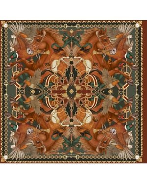 Emily Carter The Equestrian Silk Scarf - Brown