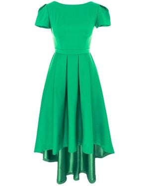 ROSERRY New York Classic Asymmetrical Dress With Pockets - Green