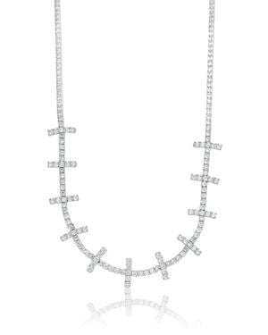 SHYMI Bar Tennis Necklace - Metallic