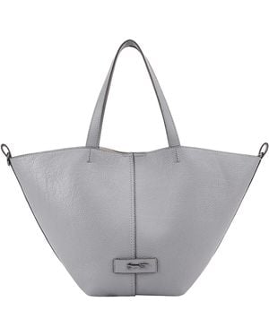 Paul Costelloe Carlotta Leather Tote Bag - Grey