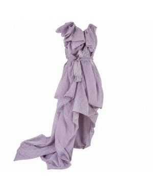 Miro Misljen Amethyst Cascade Convertible Gown - Purple