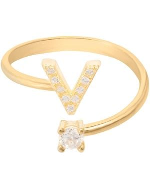 LÁTELITA London Initial Ring V - Metallic