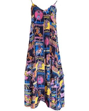 Any Old Iron Rodeo Ruffle Dress - Blue