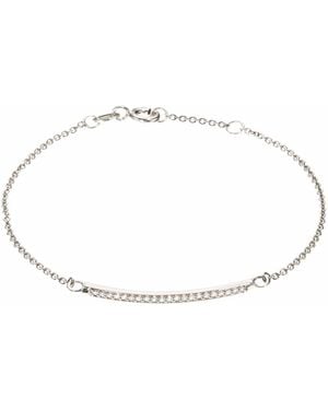 Lily & Roo Sterling Diamond Style Bar Bracelet - Metallic