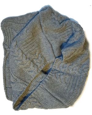 Peraluna Cable Knit Cashmere Blend Knit Neck Warmer - Gray