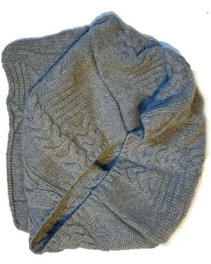 Peraluna Cable Knit Cashmere Blend Knit Neck Warmer - Grey