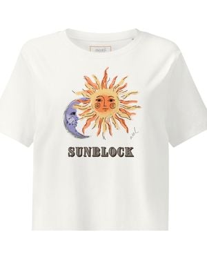 Assel Sunblock. Off Organic Cotton T-Shirt - White