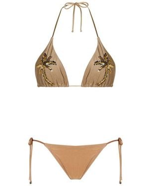 Aguaclara Dune Triangle Top - Metallic