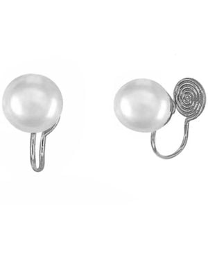 Ninemoo Lunar Pearls Clips Earrings - Metallic