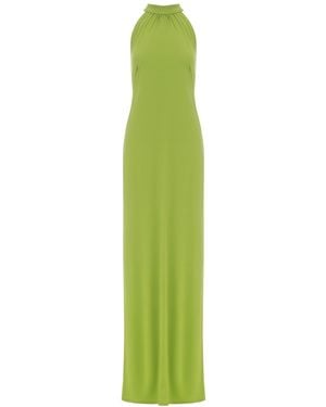 Serotoninn Maxi Halter Neck Dress - Green