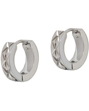 A Weathered Penny Star Hoops - Metallic