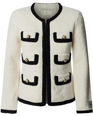 The Extreme Collection Neutrals Ecru Two-Tone Jacket Preston - Grey
