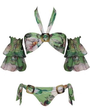Nur Karaata Capri Lullaby Bikini - Green