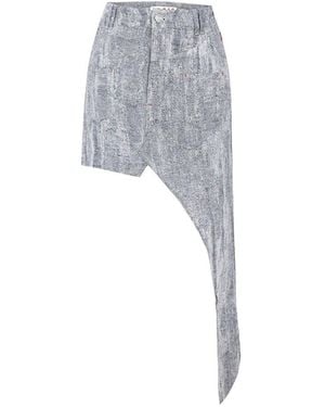 Pcfg Cotton Free Heaven Cut Out Denim Skirt - Grey