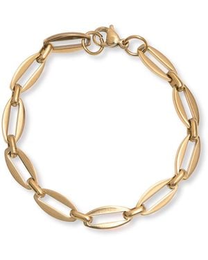 A Weathered Penny Link Chain Bracelet - Metallic