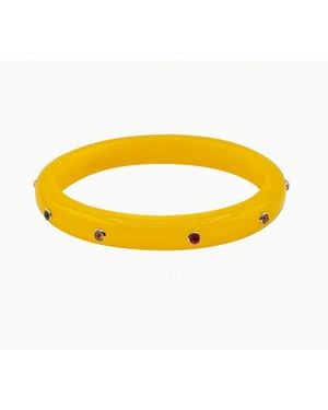 Michael Nash Jewelry Kristen Ochre Studded Resin And Stone Bangle - Yellow