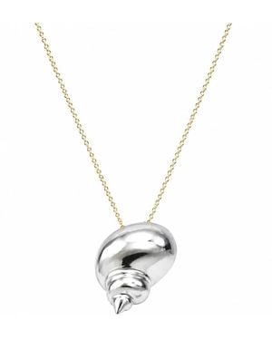 Eyeconic by Samar Ajram Shell Long Necklace - Metallic