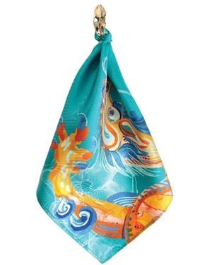 Suki Wang London Blossom Into Power Statement Earring - Blue