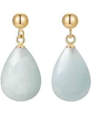 Katy Faye Neutrals March Aquamarine Earrings - Blue