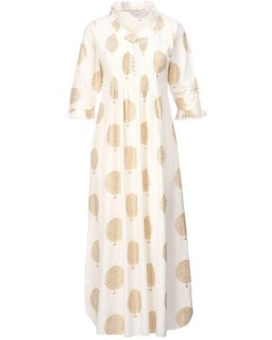 At Last Cotton Annabel Maxi Dress - Natural