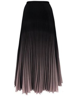 Wild Cosmos Kate Ombre Hazelnut Pleated Skirt - Black