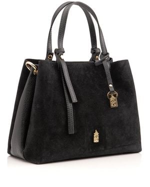 Franchetti Bond Clara Italian Suede Midnight - Black
